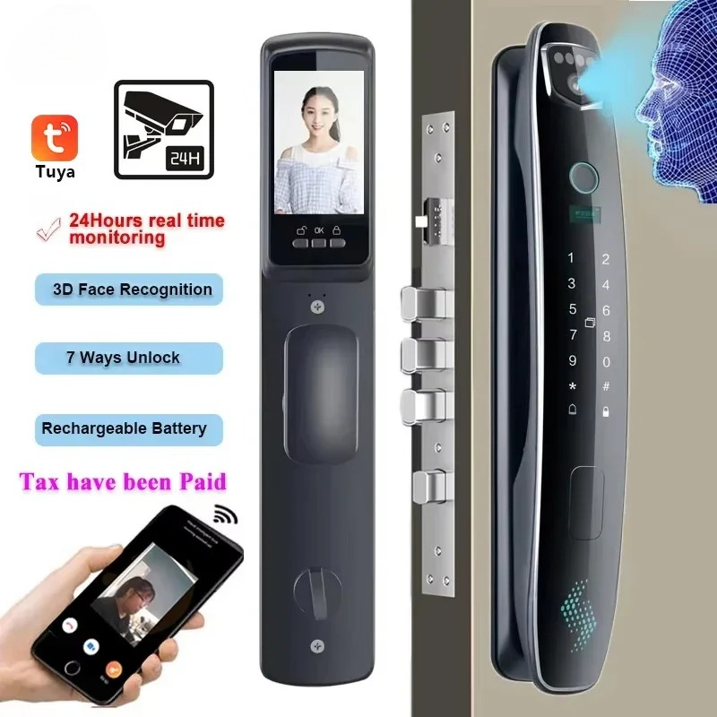 Smart Door Lock Wifi - 3D Face Recognition Smart Password Door