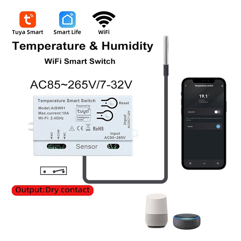 Tuya WiFi Temperature Switch S - огляд і ціна Wifi Thermostat