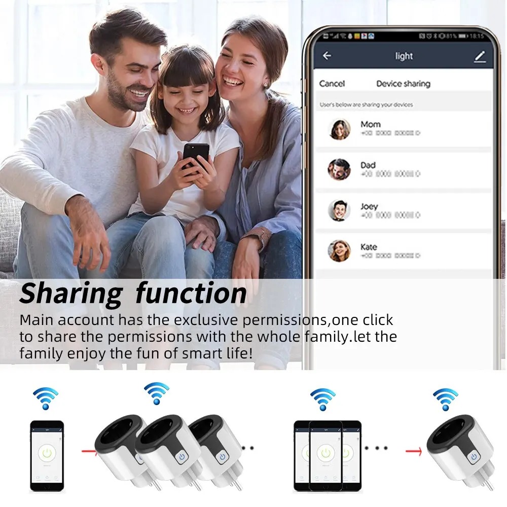 WiFi EU Smart Socket Plug Work - огляд і ціна Wifi Smart Plug