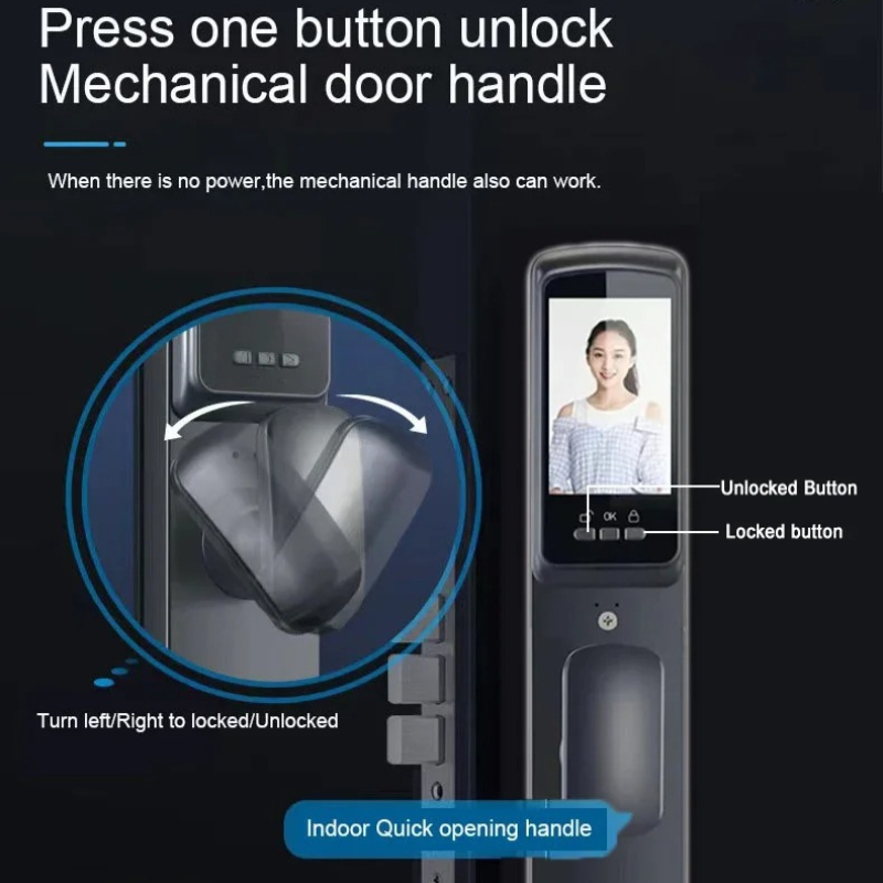 3D Face Recognition Smart Pass - огляд і ціна Smart Door Lock Wifi
