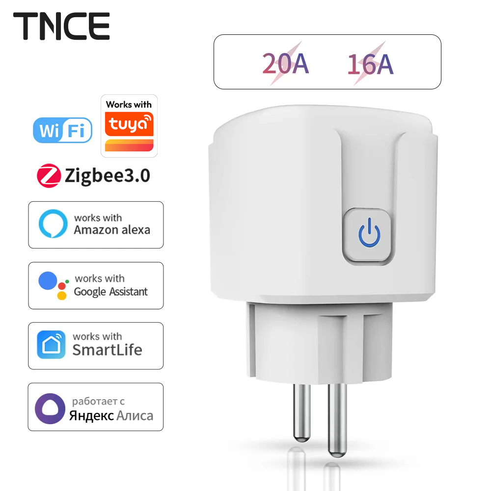 TNCE Tuya WiFi/Zigbee 16A/20A  - огляд і ціна Wifi Smart Plug