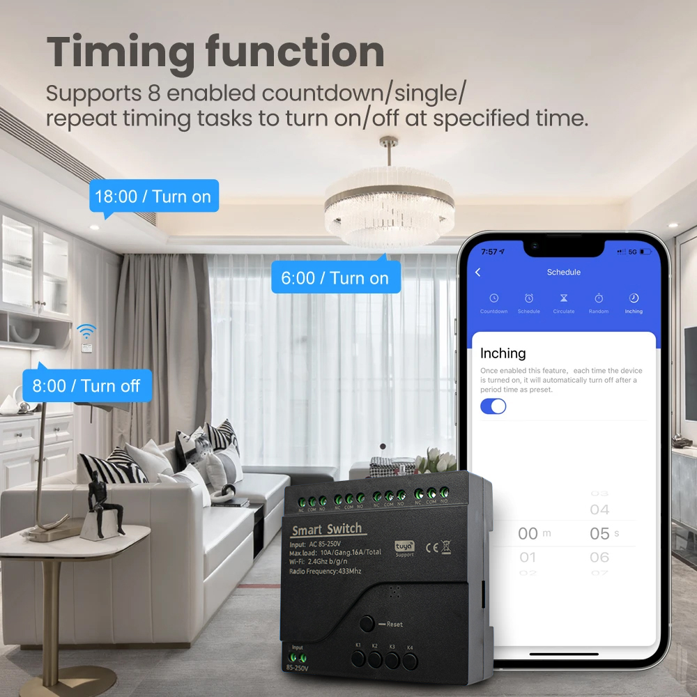 New 4CH Motor Smart Switch WIF - огляд і ціна Smart Light Switch Wifi