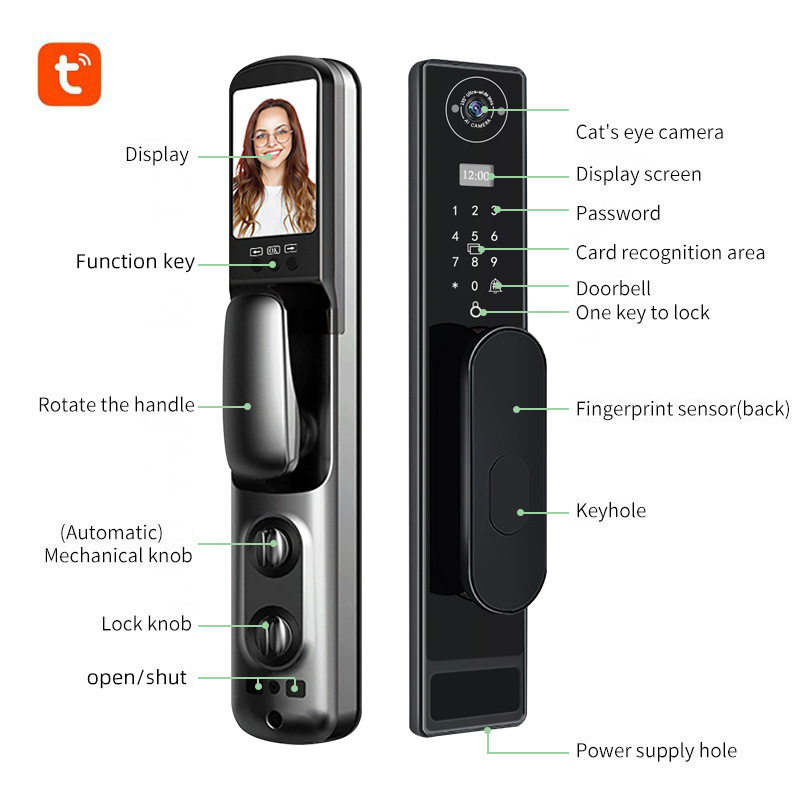 Automatic TUYA Wifi Cat Eye Ca - огляд і ціна Smart Door Lock Wifi