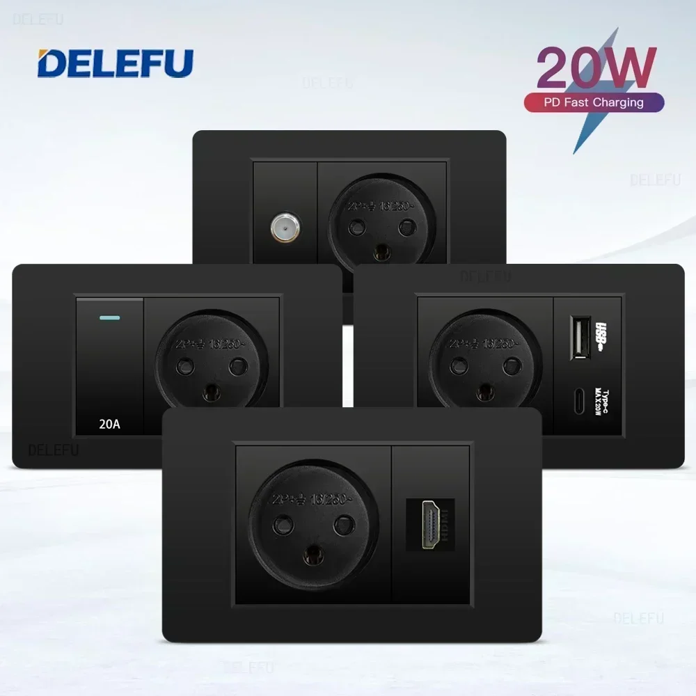 DELEFU Black Retardant PC Isra - огляд і ціна Smart Light Switch Wifi