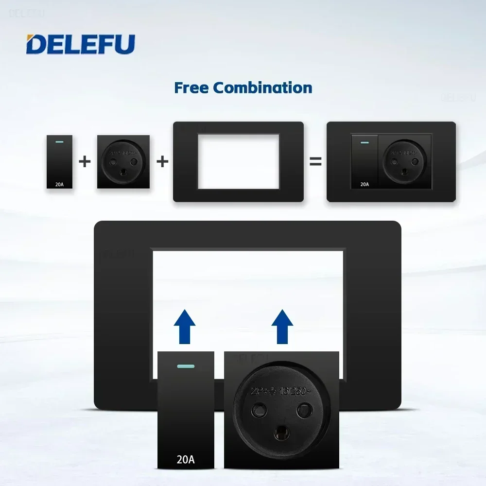 DELEFU Black Retardant PC Isra - огляд і ціна Smart Light Switch Wifi