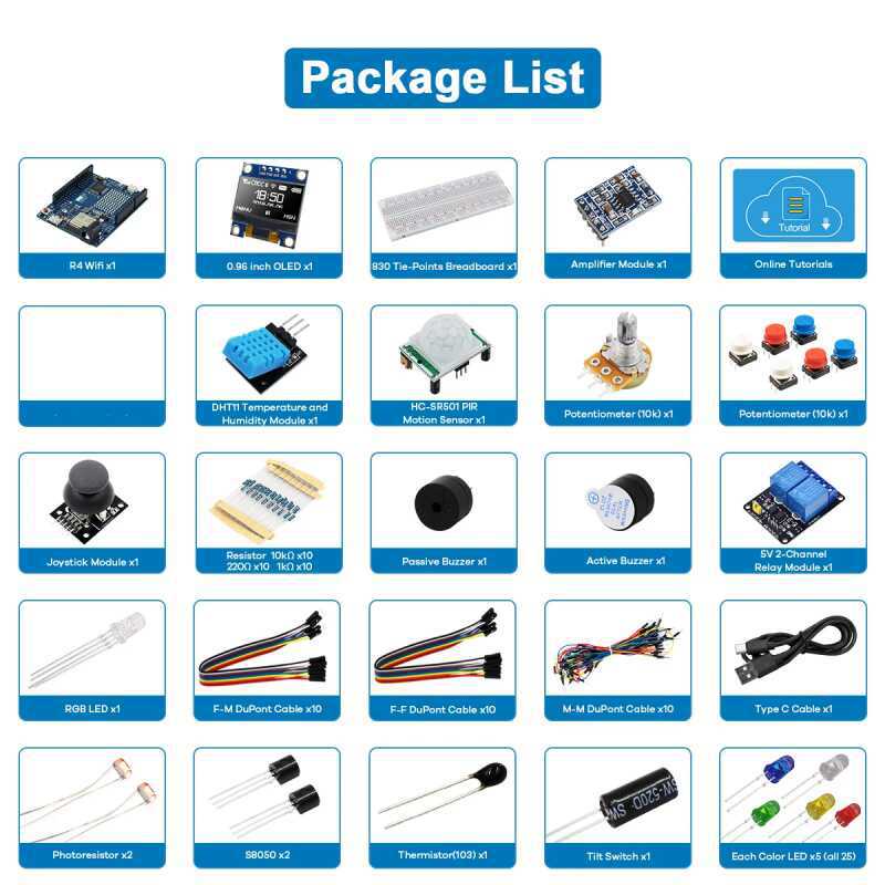 UNO R4 WiFi Compatible Develop - огляд і ціна Sensor Kit Arduino