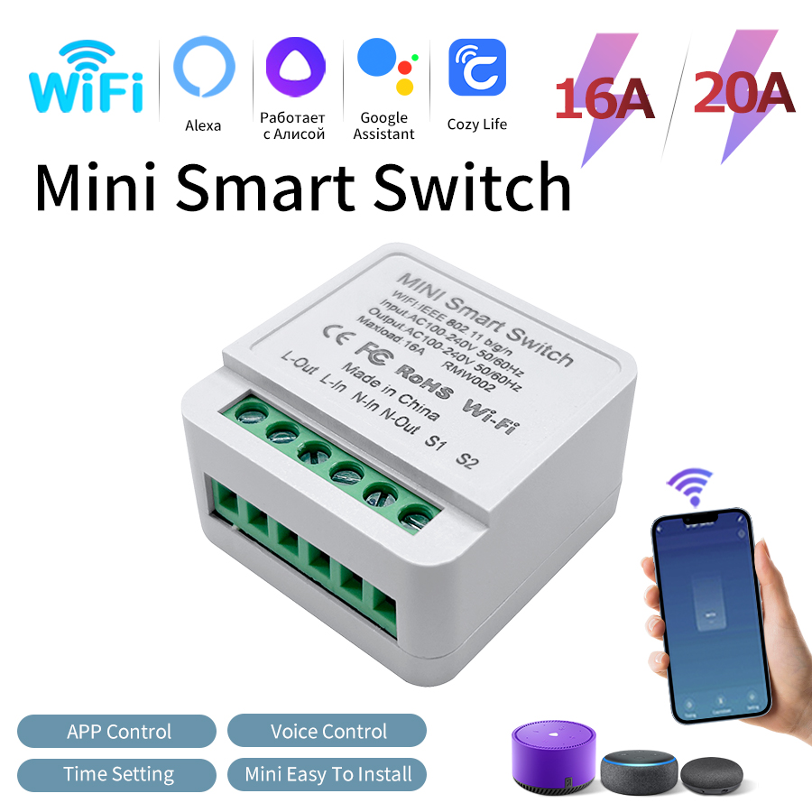 16A 20A Smart WiFi Wireless Li - огляд і ціна Smart Light Switch Wifi